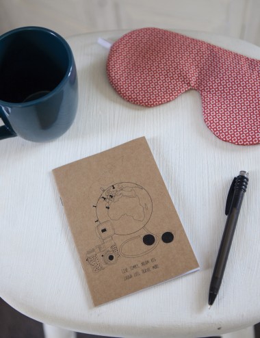 Walleriana travel notebook - easy to carry, recycled paper