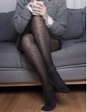 Light legs tights - glamorous, soft, comfortable, little square pattern