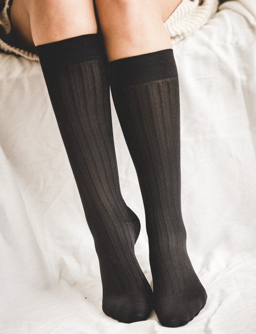 Les chaussettes unisexes - jambes fatiguées, lourdes ou gonflées, Take me to New-York noires